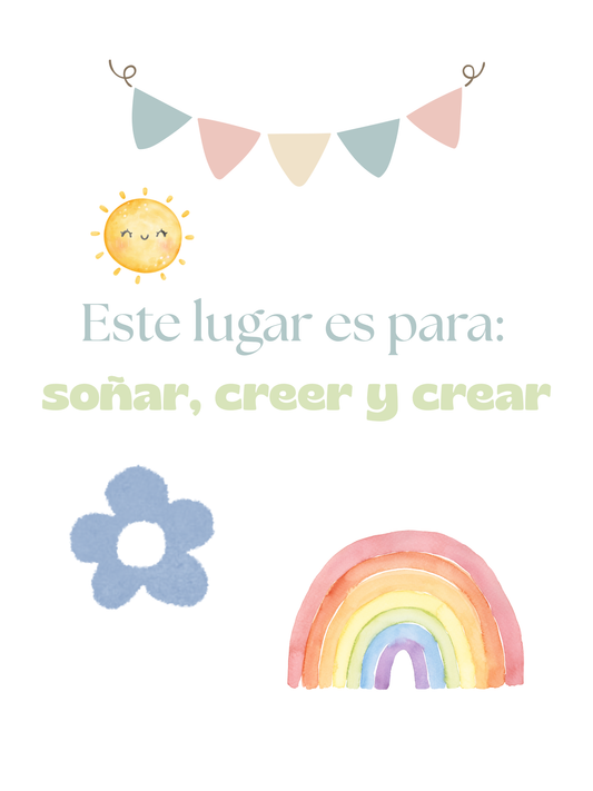 Lámina cuadro infantil - Espacio