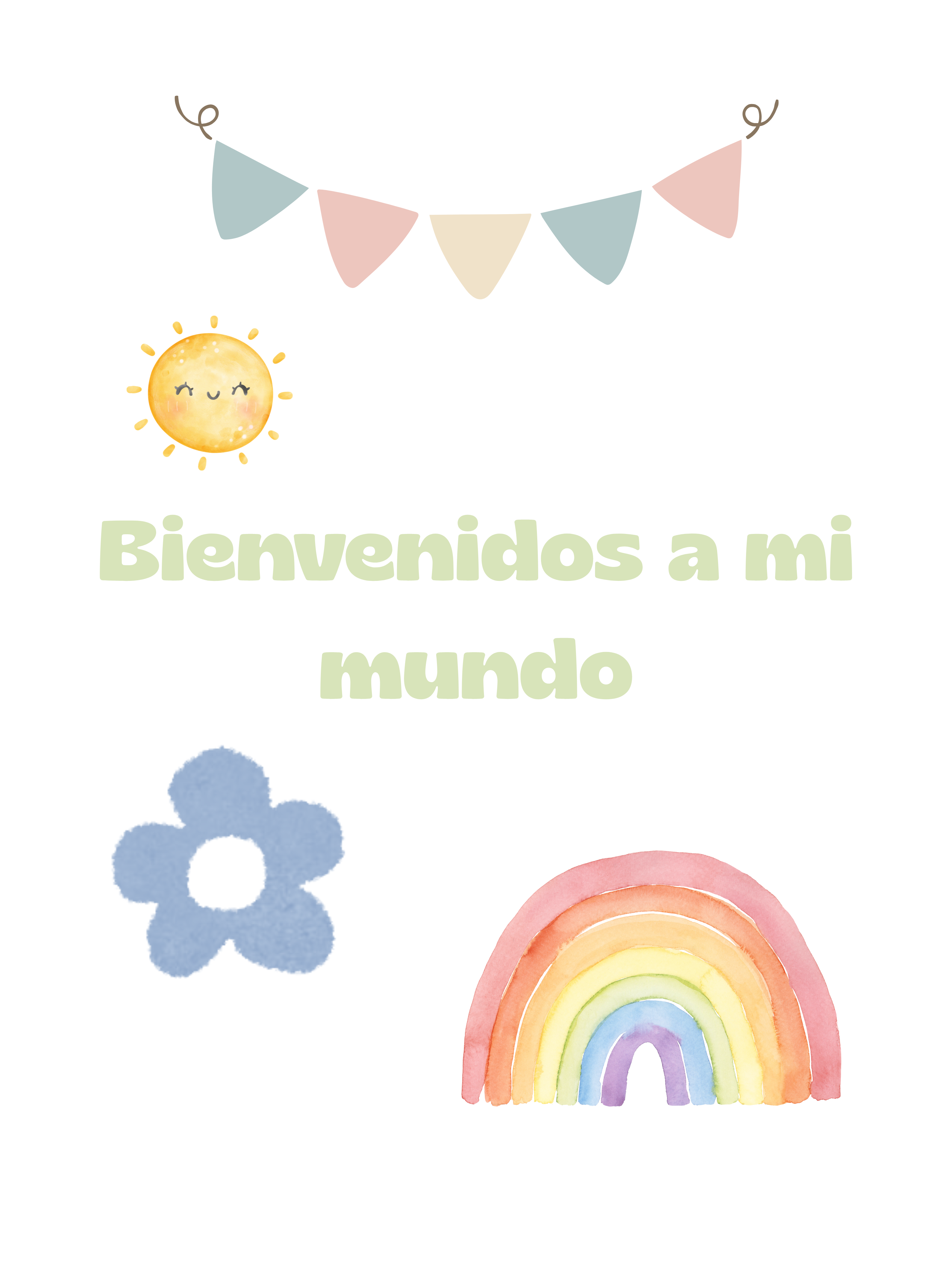 Lámina cuadro infantil - Mi mundo